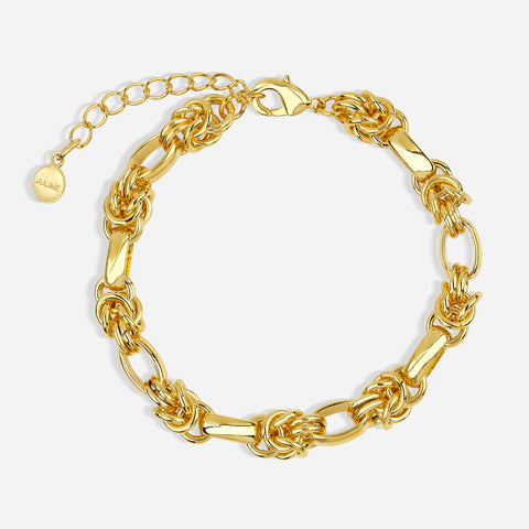Armband mit gewundenen Elementen  | Gold